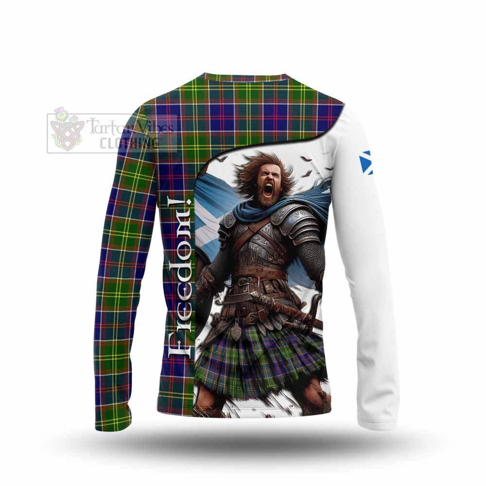 Tartan Vibes Clothing Arnott Crest Tartan Long Sleeve T-Shirt Inspired by the Freedom of Scottish Warrior