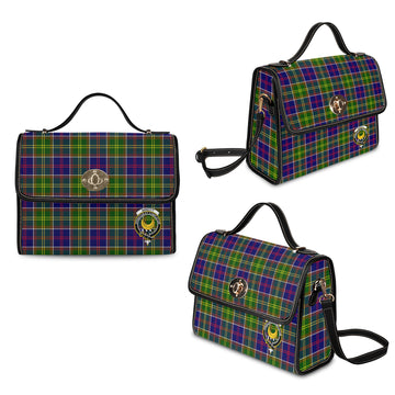 arnott-tartan-leather-strap-waterproof-canvas-bag-with-family-crest