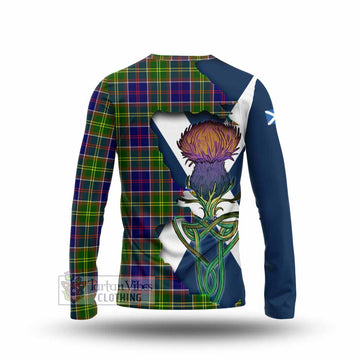 Tartan Vibes Clothing Arnott Tartan Family Crest Long Sleeve T-Shirt Scottish Thistle Celtic Inspired
