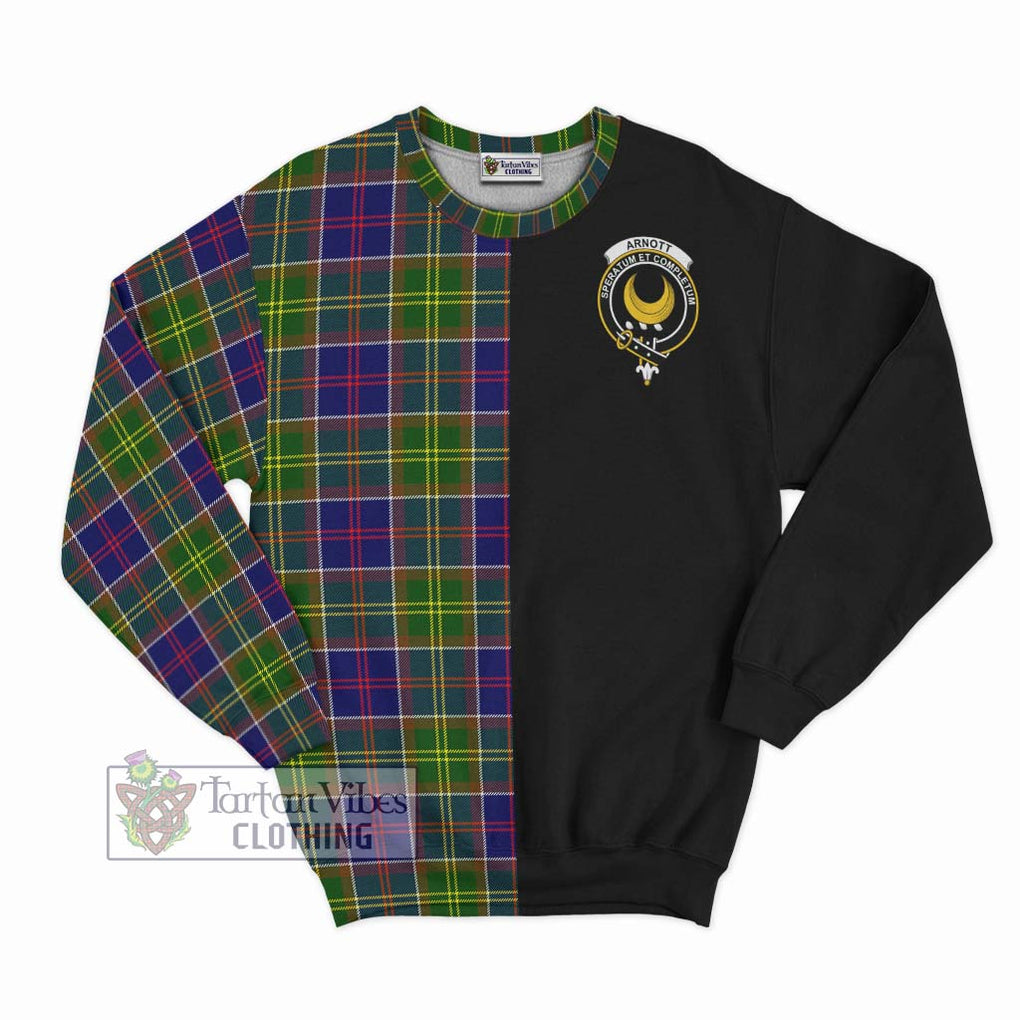 Arnott Tartan Sweatshirt with Family Crest and Half Of Me Style - Tartan Vibes Clothing