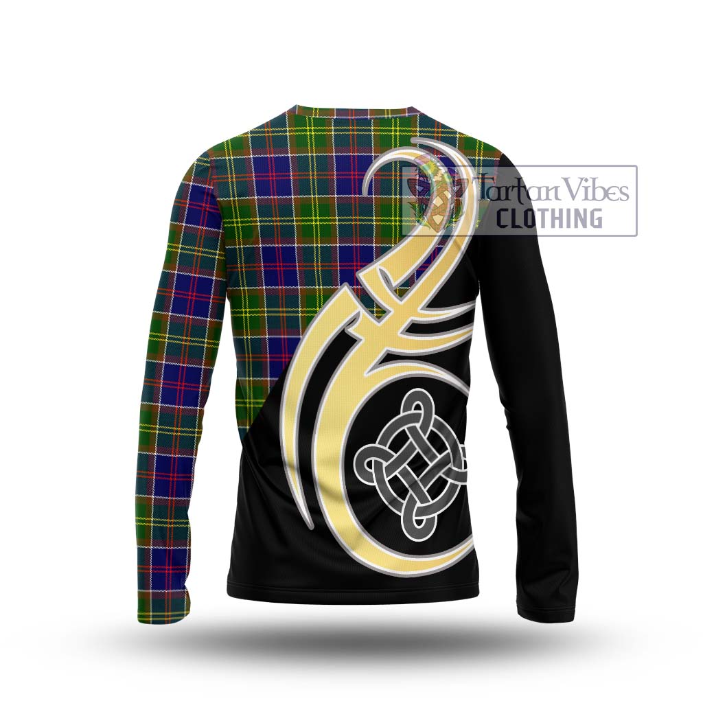 Arnott Tartan Long Sleeve T-Shirt with Family Crest and Celtic Symbol Style - Tartan Vibes Clothing