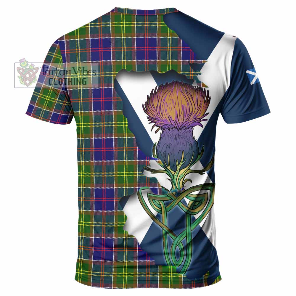 Tartan Vibes Clothing Arnott Tartan Family Crest T-Shirt Scottish Thistle Celtic Inspired