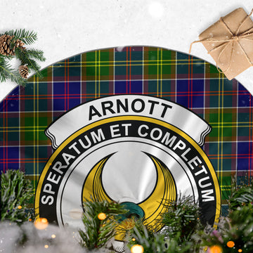 Arnott Tartan Christmas Tree Skirt with Family Crest - Tartan Vibes Clothing