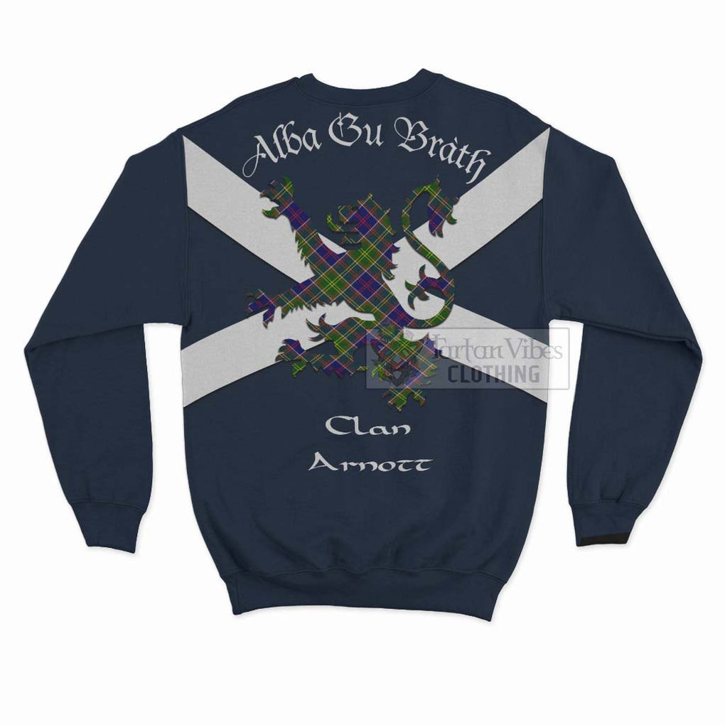 Arnott Tartan Lion Rampant Sweatshirt Proudly Display Your Heritage with Alba Gu Brath and Clan Name - Tartan Vibes Clothing