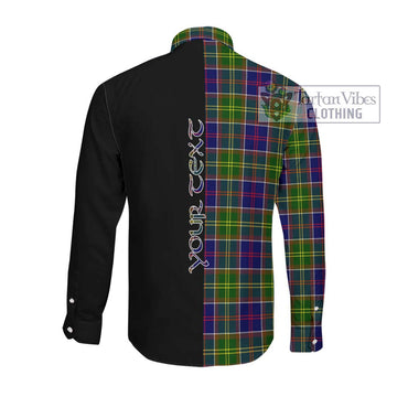 Arnott Tartan Long Sleeve Button Shirt with Family Crest and Half Of Me Style Men's Shirt - Tartanvibesclothing Shop