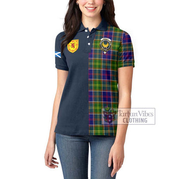 Arnott Tartan Women's Polo Shirt Alba with Scottish Lion Royal Arm Half Style - Tartan Vibes Clothing