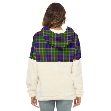 Arnott Tartan Half Style Women's Borg Fleece Hoodie with Half Zip - Tartan Vibes Clothing