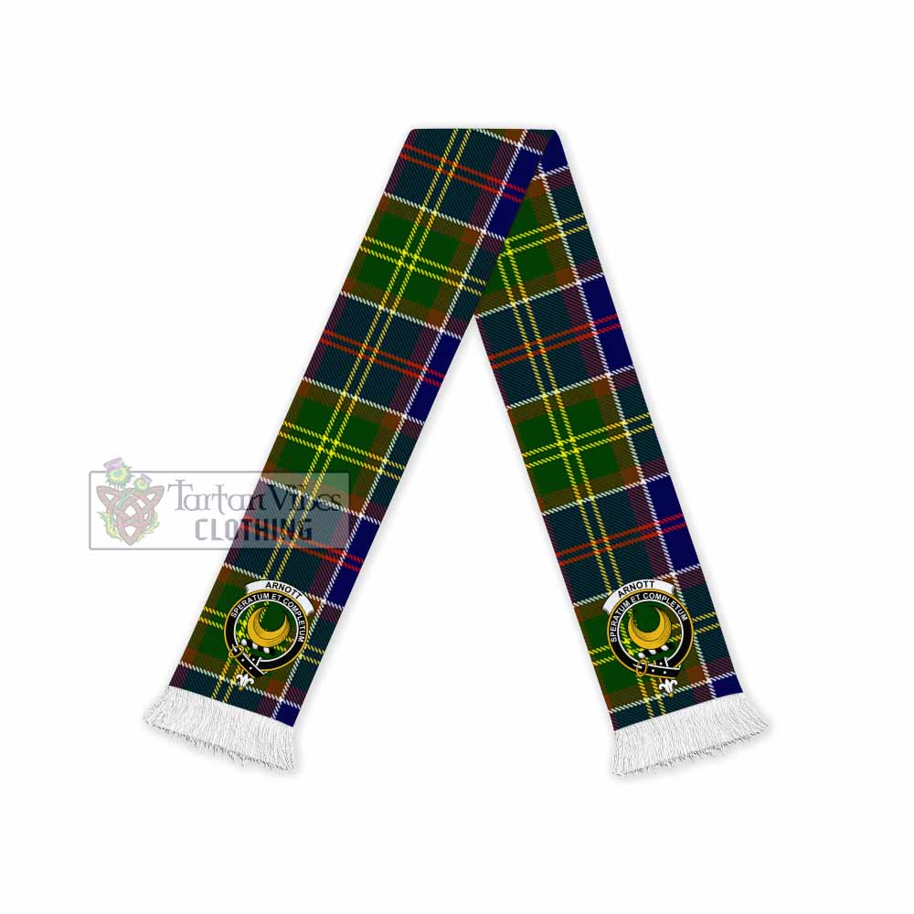Arnott Tartan Ruffneck Scarf with Family Crest - Tartan Vibes Clothing