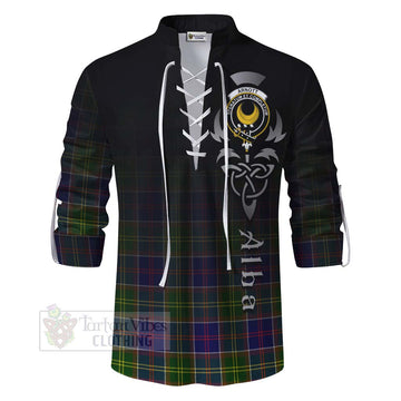 Arnott Tartan Ghillie Kilt Shirt Featuring Alba Gu Brath Family Crest Celtic Inspired - Tartan Vibes Clothing
