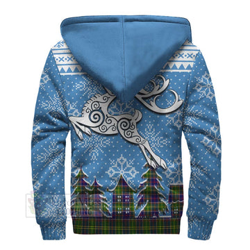 Arnott Clan Christmas Sherpa Hoodie Celtic Reindeer Style - Tartan Vibes Clothing