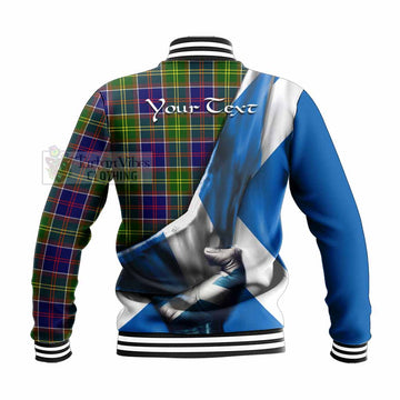 Arnott Tartan Baseball Jacket with Family Crest Scotland Patriotic Style - Tartan Vibes Clothing