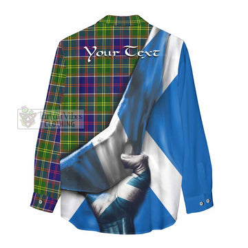 Arnott Tartan Women's Casual Shirt with Family Crest Scotland Patriotic Style - Tartan Vibes Clothing
