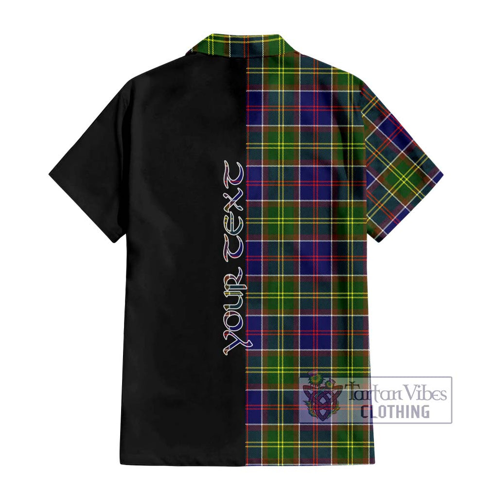 Arnott Tartan Hawaiian Shirt with Family Crest and Half Of Me Style - Tartan Vibes Clothing