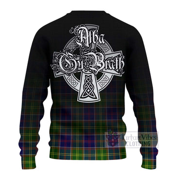 Arnott Tartan Ugly Sweater Featuring Alba Gu Brath Family Crest Celtic Inspired - Tartan Vibes Clothing