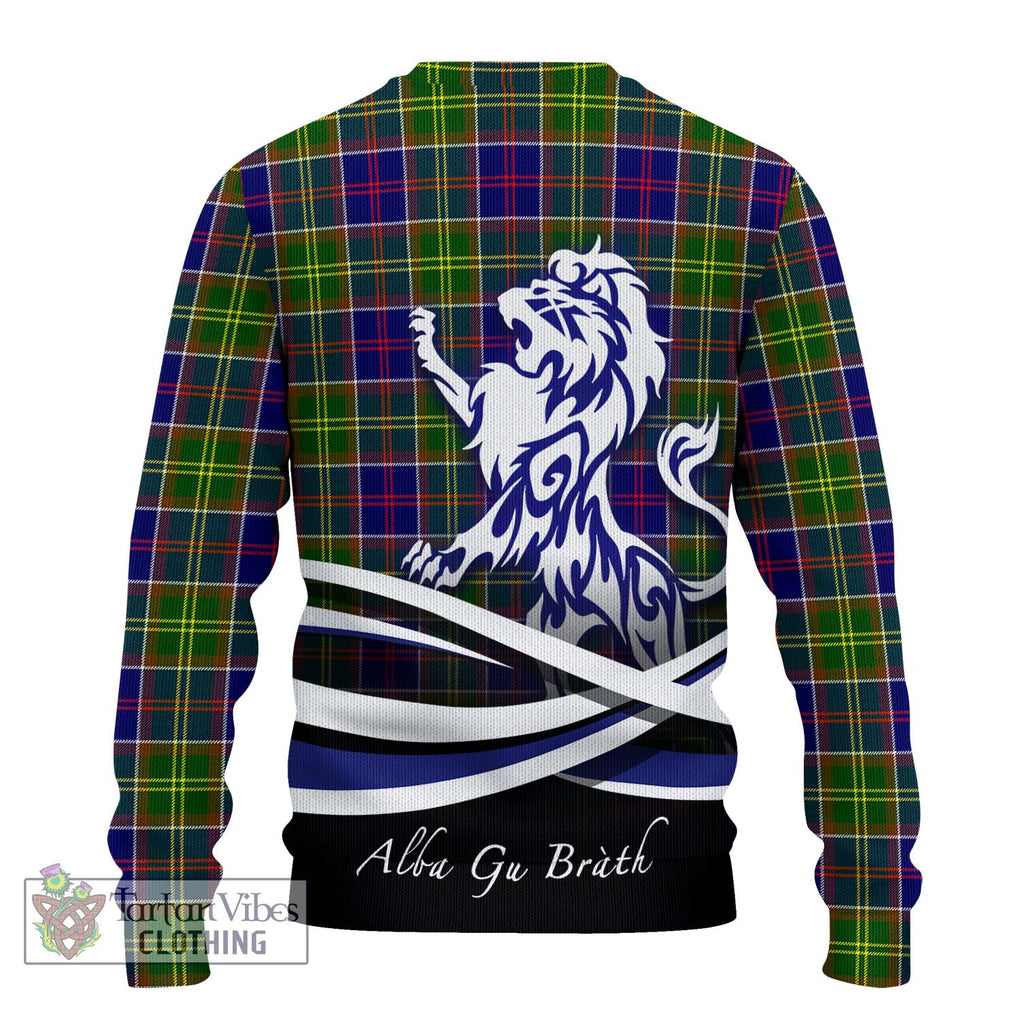 Arnott Tartan Ugly Sweater with Alba Gu Brath Regal Lion Emblem - Tartan Vibes Clothing