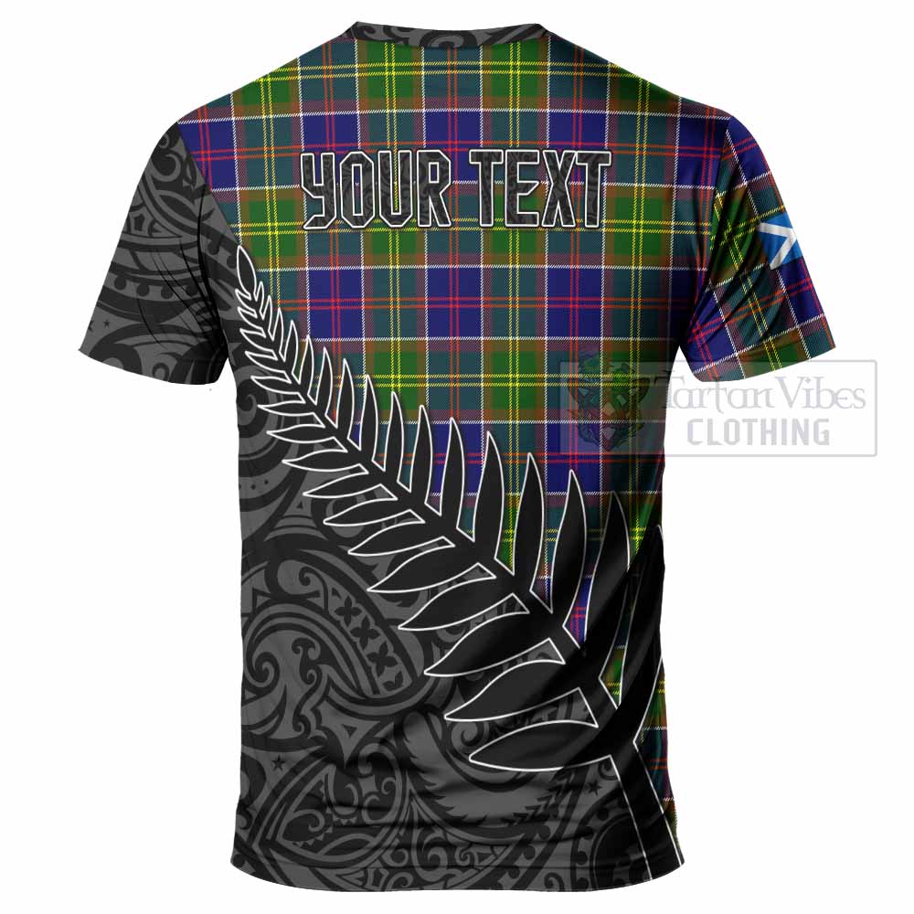 Tartan Vibes Clothing Arnott Crest Tartan T-Shirt with New Zealand Silver Fern Half Style