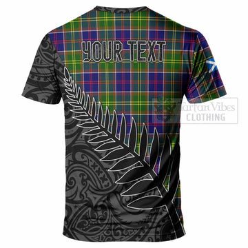 Tartan Vibes Clothing Arnott Crest Tartan T-Shirt with New Zealand Silver Fern Half Style