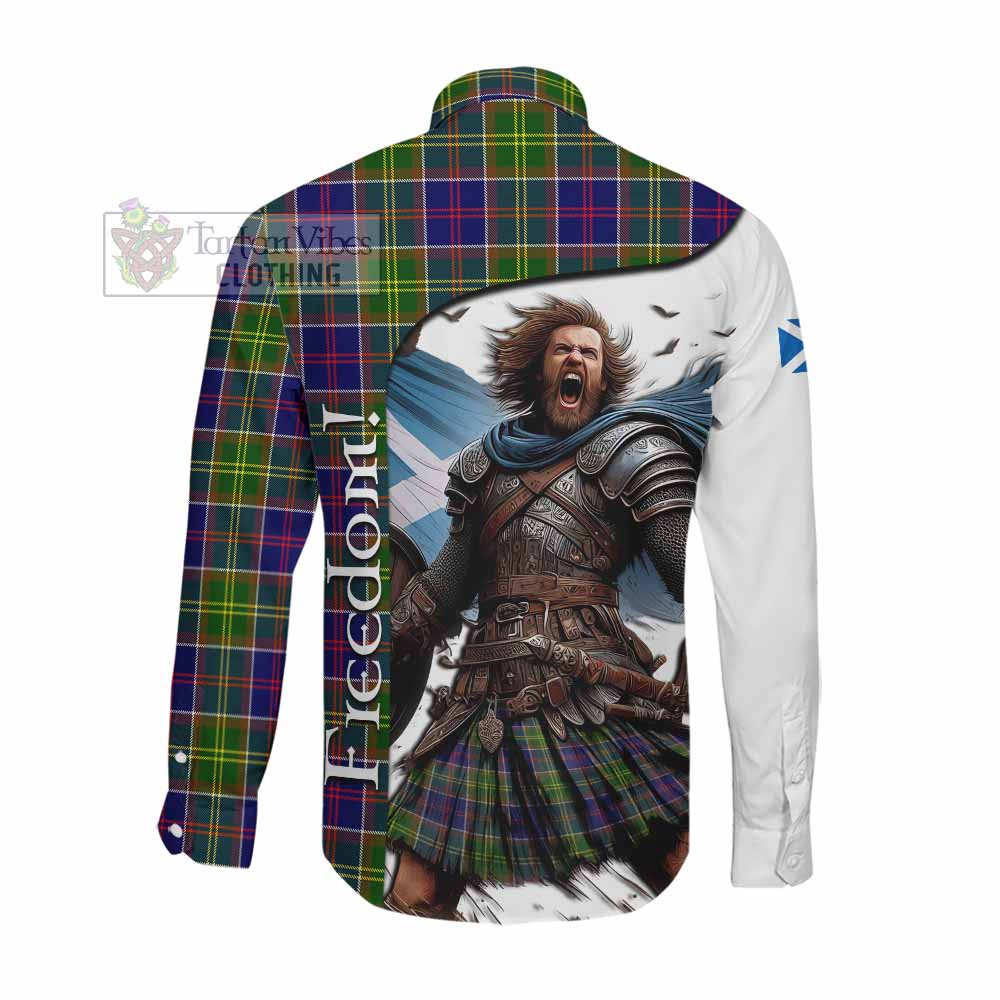 Arnott Crest Tartan Long Sleeve Button Shirt Inspired by the Freedom of Scottish Warrior Men's Shirt - Tartan Vibes Clothing
