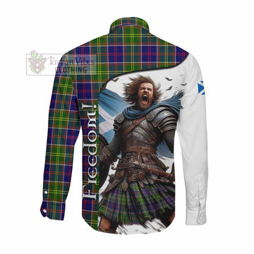 Arnott Crest Tartan Long Sleeve Button Shirt Inspired by the Freedom of Scottish Warrior Men's Shirt - Tartan Vibes Clothing