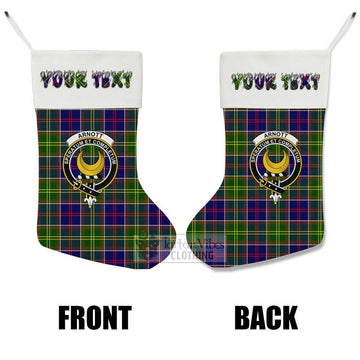 Arnott Tartan Family Crest Christmas Stocking with Personalized Text - Tartan Vibes Clothing