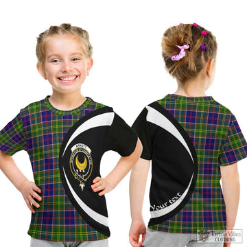 Arnott Tartan Kid T-Shirt with Family Crest Circle Style - Tartan Vibes Clothing