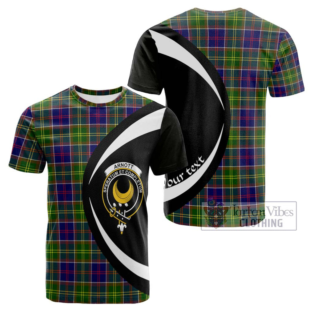 Arnott Tartan Cotton T-shirt with Family Crest Circle Style Kid's Shirt - Tartan Vibes Clothing