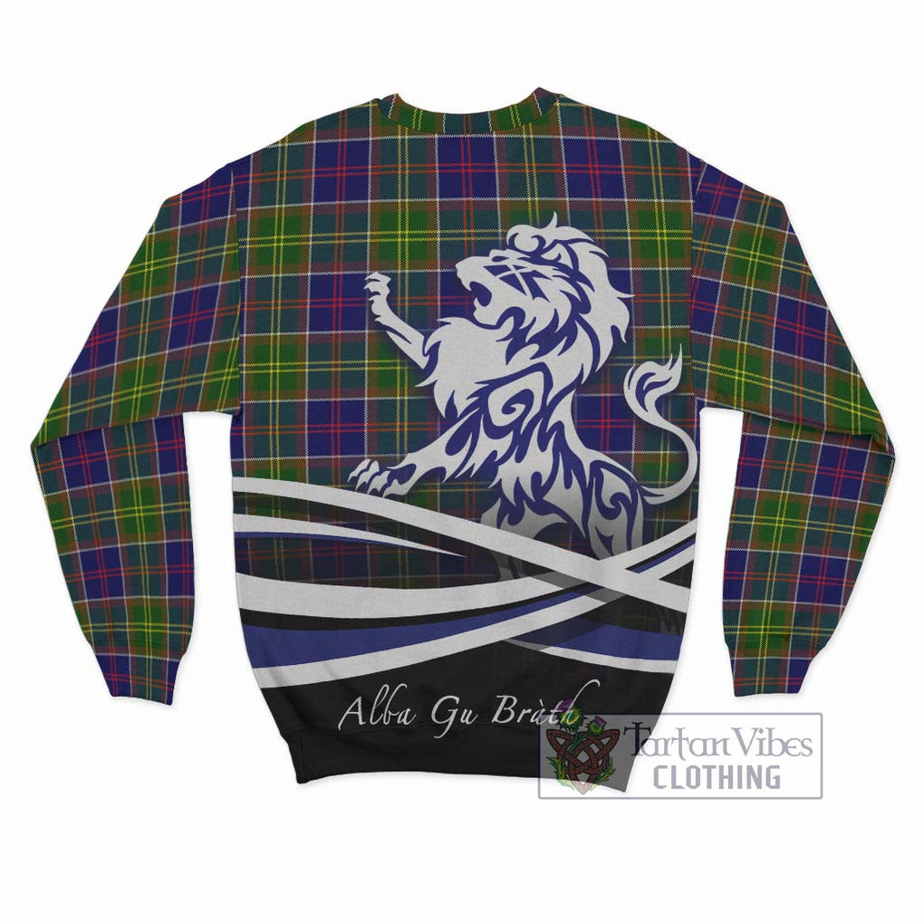 Arnott Tartan Sweatshirt with Alba Gu Brath Regal Lion Emblem - Tartan Vibes Clothing