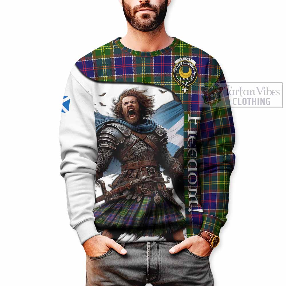 Arnott Crest Tartan Sweatshirt Inspired by the Freedom of Scottish Warrior - Tartan Vibes Clothing