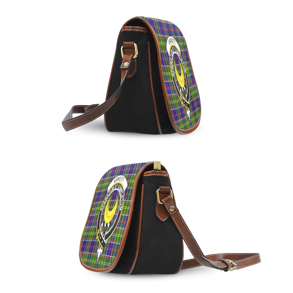 Arnott Tartan Saddle Bag with Family Crest - Tartan Vibes Clothing