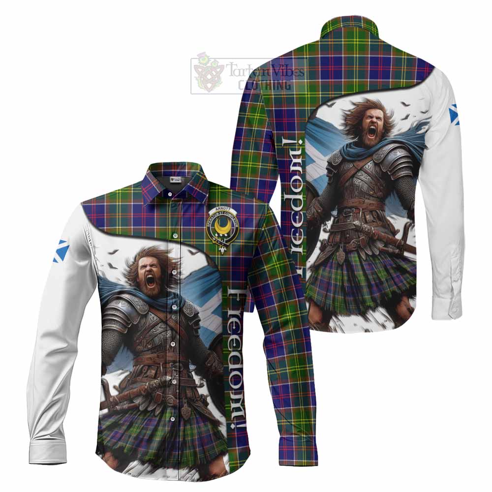 Arnott Crest Tartan Long Sleeve Button Shirt Inspired by the Freedom of Scottish Warrior - Tartan Vibes Clothing