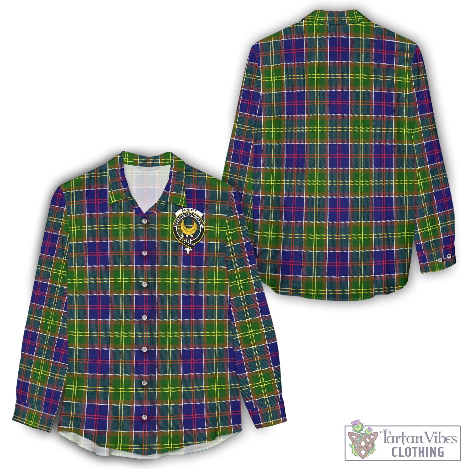 Arnott Tartan Women's Casual Shirt with Family Crest - Tartan Vibes Clothing