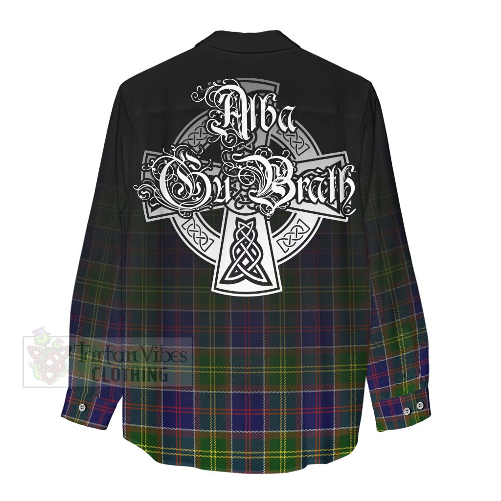 Arnott Tartan Women's Casual Shirt Featuring Alba Gu Brath Family Crest Celtic Inspired - Tartan Vibes Clothing