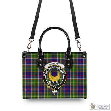 Arnott Tartan Luxury Leather Handbags with Family Crest - Tartan Vibes Clothing