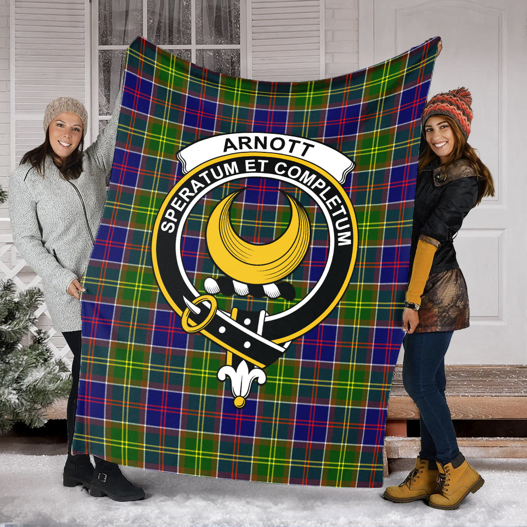 Arnott Tartan Blanket with Family Crest - Tartan Vibes Clothing