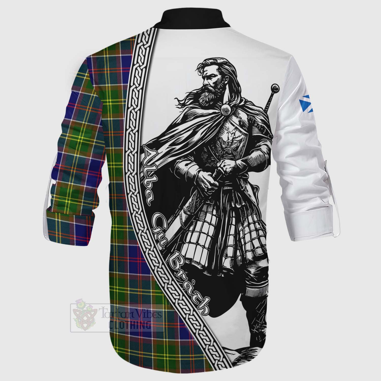 Arnott Tartan Clan Crest Ghillie Kilt Shirt with Highlander Warrior Celtic Style - Tartan Vibes Clothing