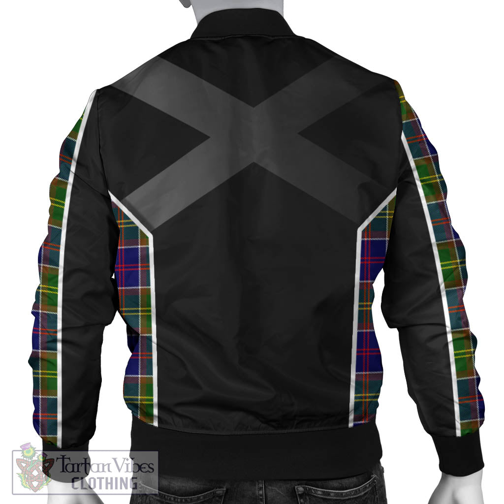 Tartan Vibes Clothing Arnott Tartan Bomber Jacket with Family Crest and Scottish Thistle Vibes Sport Style