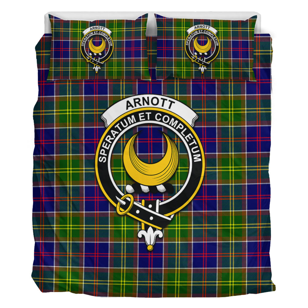 Arnott Tartan Bedding Set with Family Crest - Tartan Vibes Clothing