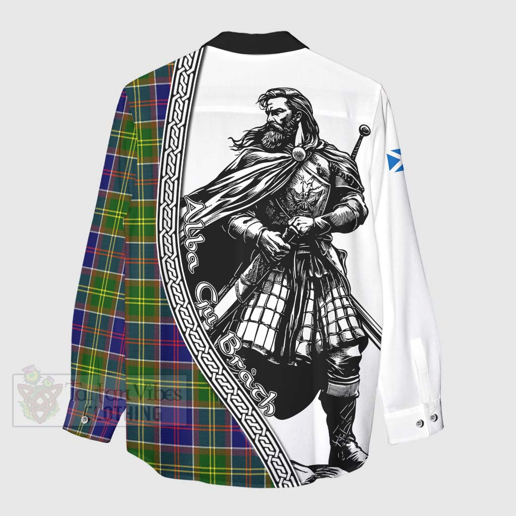 Arnott Tartan Clan Crest Women's Casual Shirt with Highlander Warrior Celtic Style - Tartan Vibes Clothing