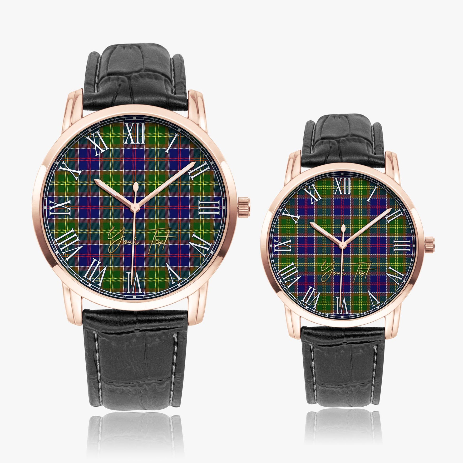 Arnott Tartan Personalized Your Text Leather Trap Quartz Watch - Tartan Vibes Clothing