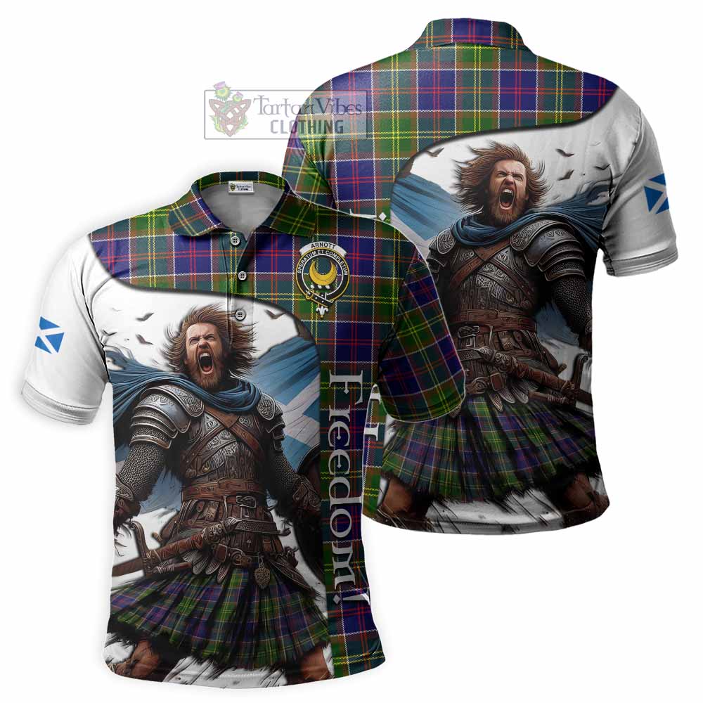 Tartan Vibes Clothing Arnott Crest Tartan Polo Shirt Inspired by the Freedom of Scottish Warrior