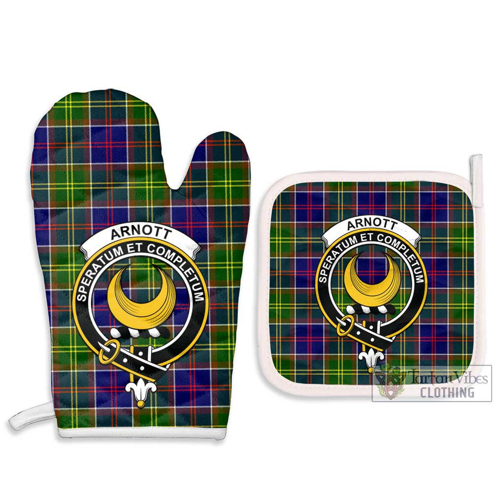 Arnott Tartan Combo Oven Mitt & Pot-Holder with Family Crest - Tartan Vibes Clothing