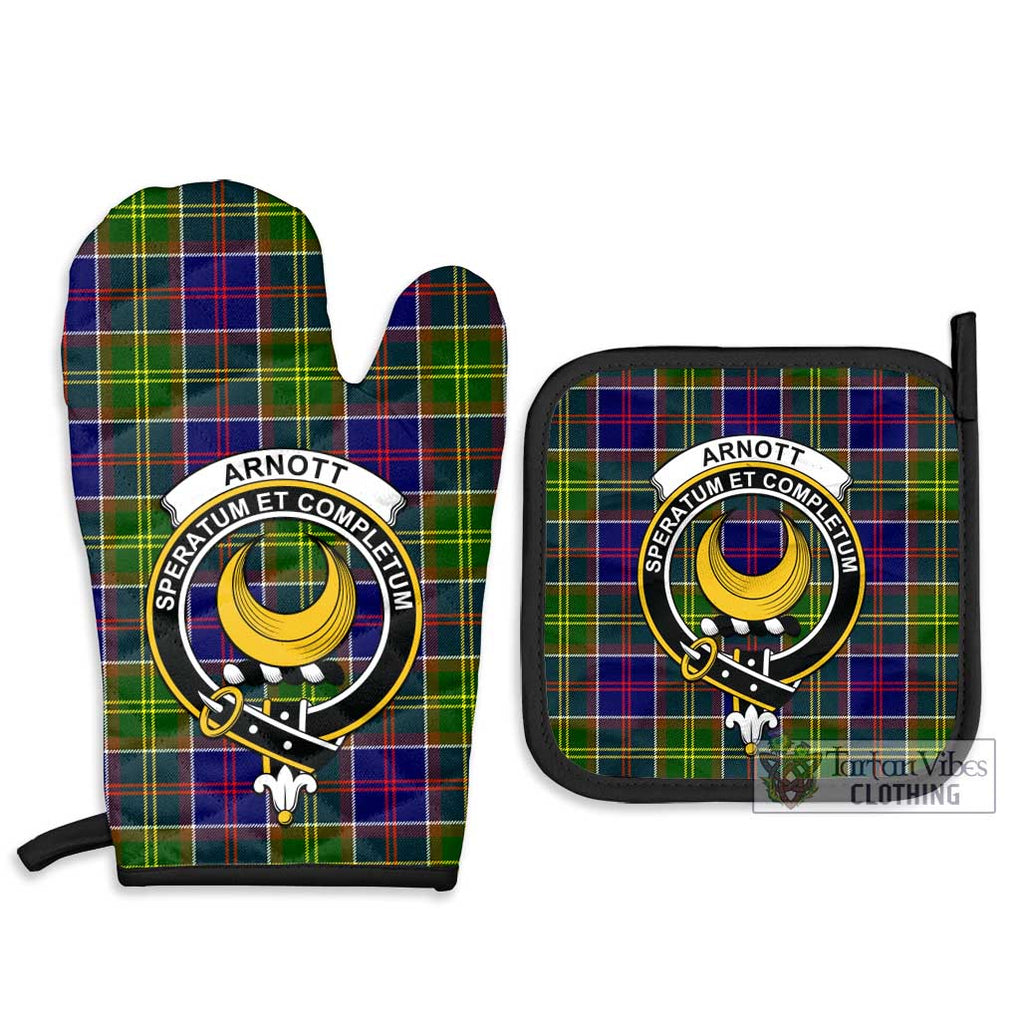 Arnott Tartan Combo Oven Mitt & Pot-Holder with Family Crest - Tartan Vibes Clothing