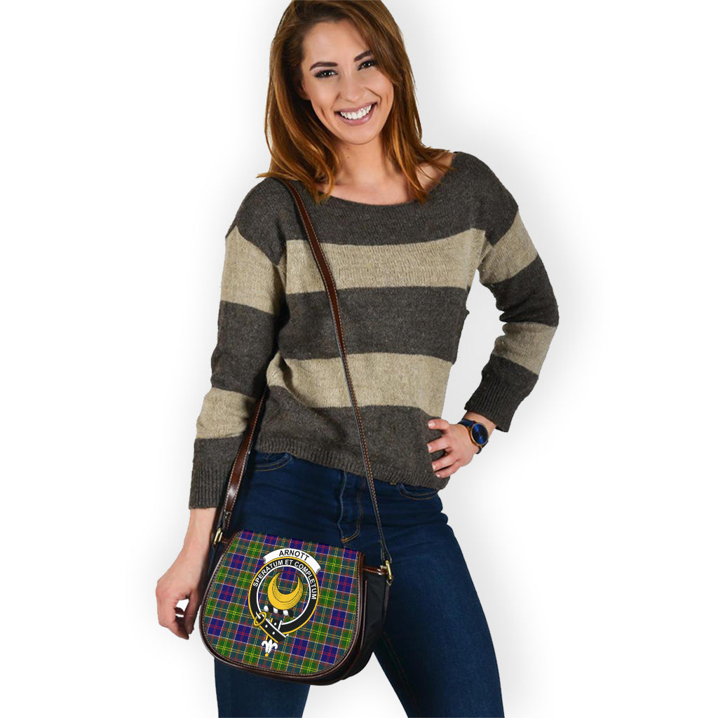 Arnott Tartan Saddle Bag with Family Crest - Tartan Vibes Clothing