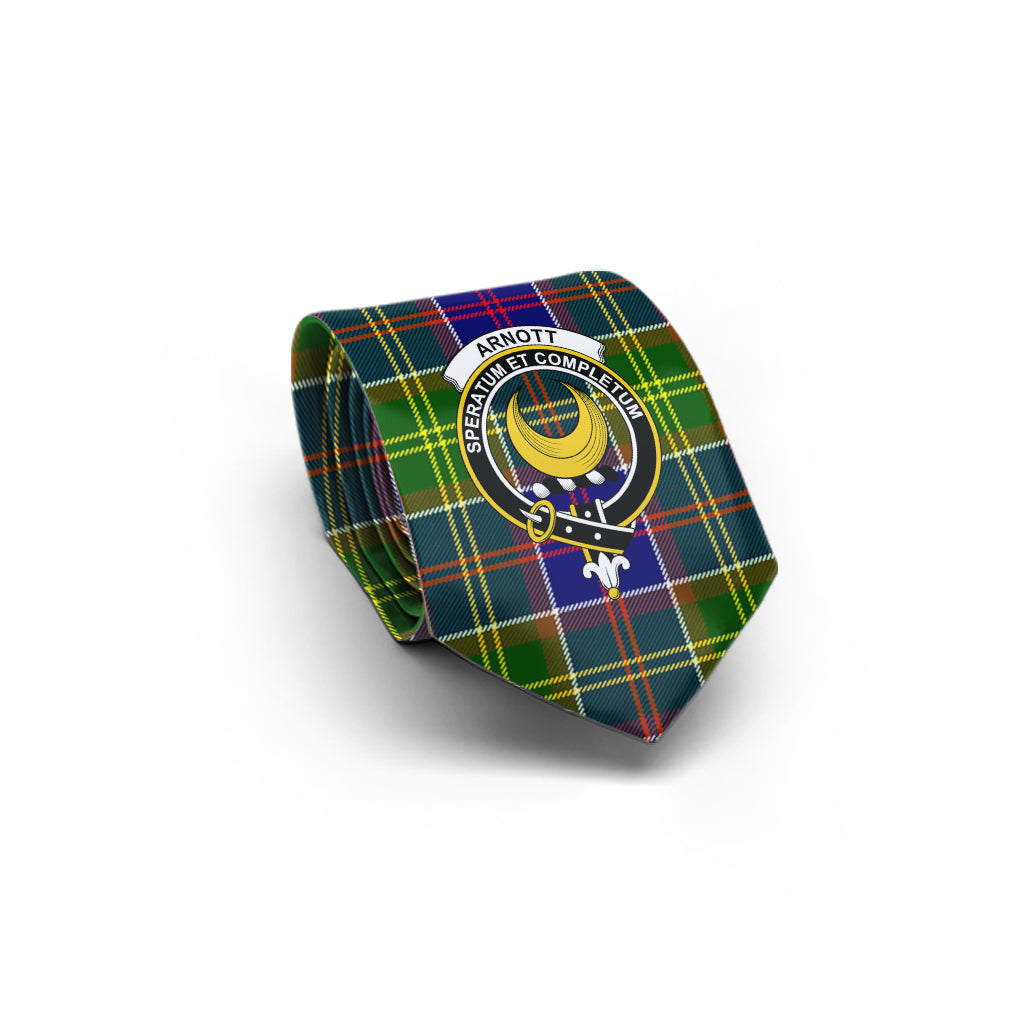 Arnott Tartan Classic Necktie with Family Crest - Tartan Vibes Clothing