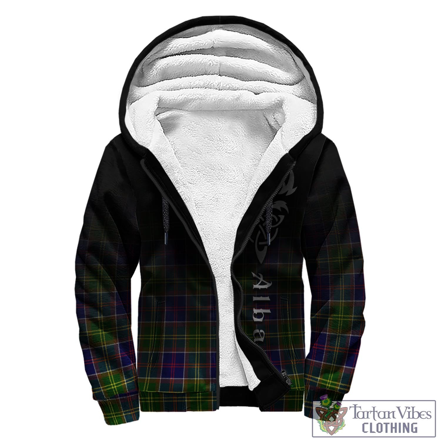 Arnott Tartan Sherpa Hoodie Featuring Alba Gu Brath Family Crest Celtic Inspired - Tartan Vibes Clothing