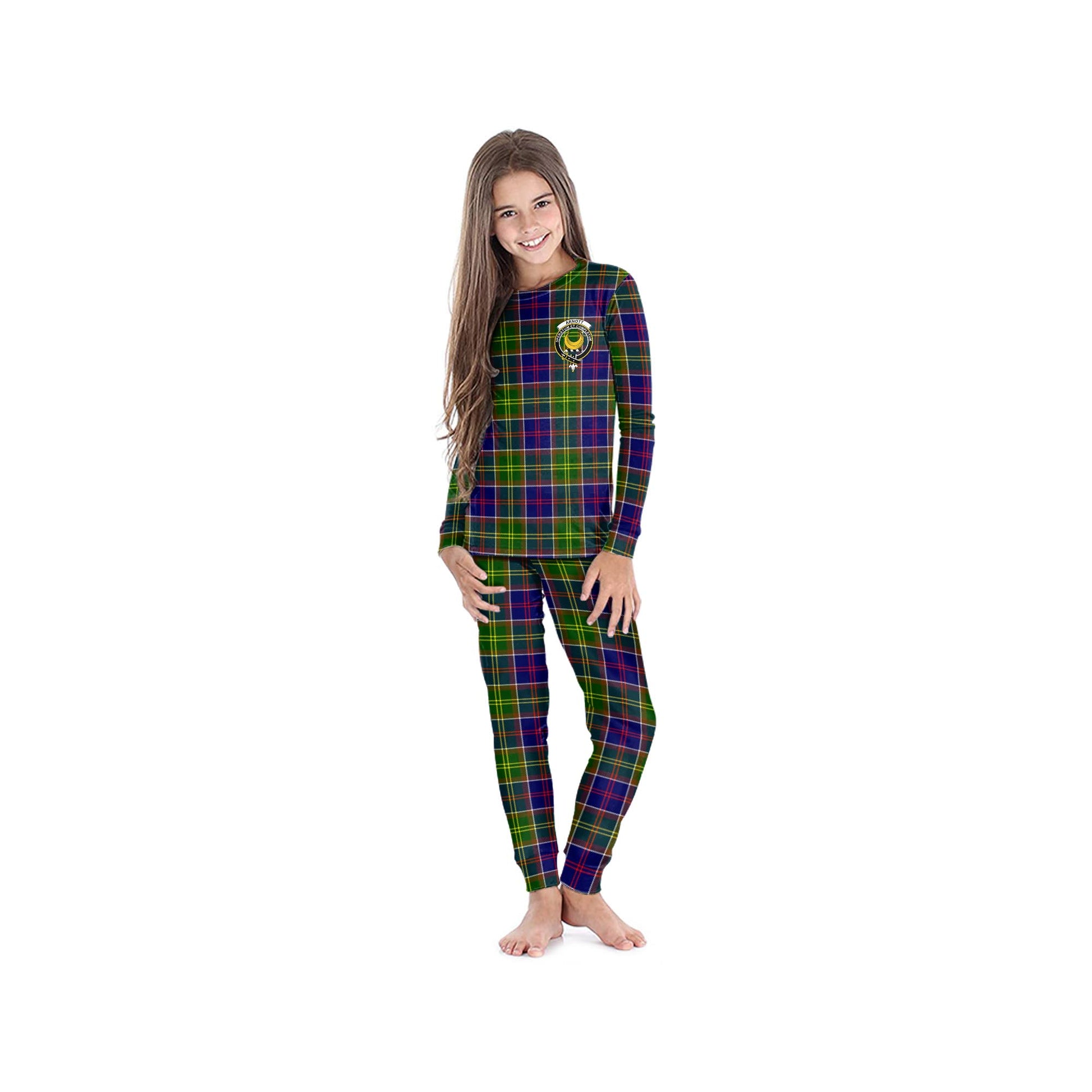 Arnott Tartan Pajamas Family Set with Family Crest - Tartan Vibes Clothing