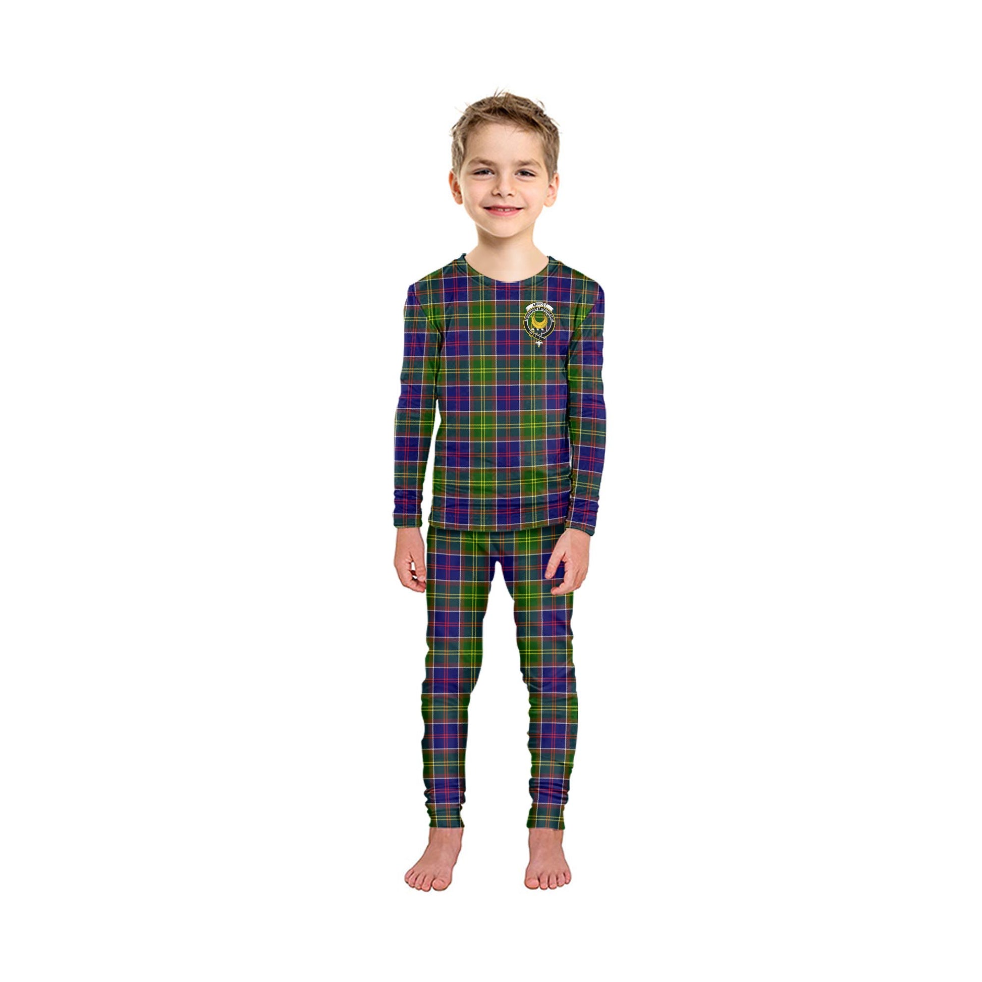 Arnott Tartan Pajamas Family Set with Family Crest - Tartan Vibes Clothing