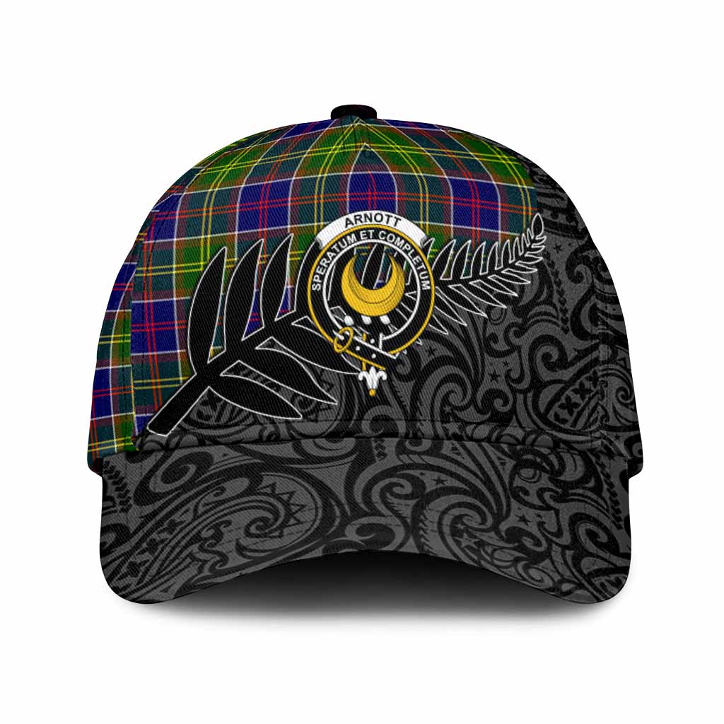Arnott Crest Tartan Classic Cap with New Zealand Silver Fern Half Style