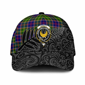Arnott Crest Tartan Classic Cap with New Zealand Silver Fern Half Style