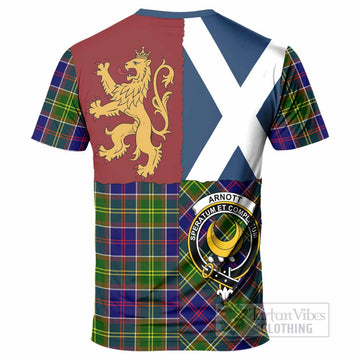 Arnott Crest Tartan T-Shirt with Lion Rampant Saltire Style